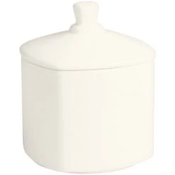 RAK Porcelain Ska 8.45 Oz. Ivory Porcelain Sugar Bowl And Lid - 6/Case