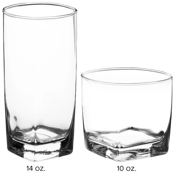 Acopa Cube Rocks / Old Fashioned And Beverage Glass Set - 24/Set - Image 3
