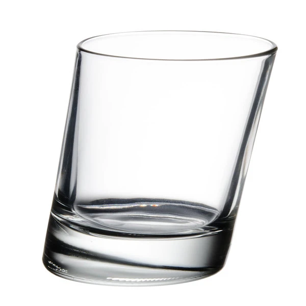 Libbey 11006721 Pisa 9.5 Oz. Customizable Slanted Rocks / Old Fashioned Glass - 12/Case - Image 2