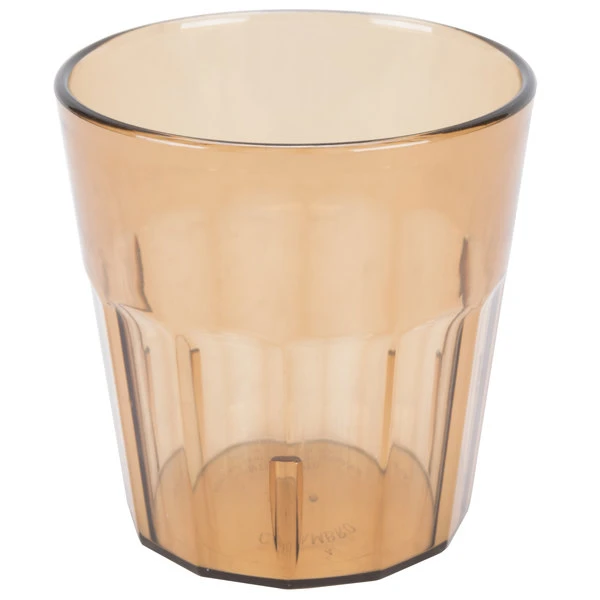 Cambro NT9153 Newport 9.3 Oz. Amber Customizable SAN Plastic Tumbler - 36/Case