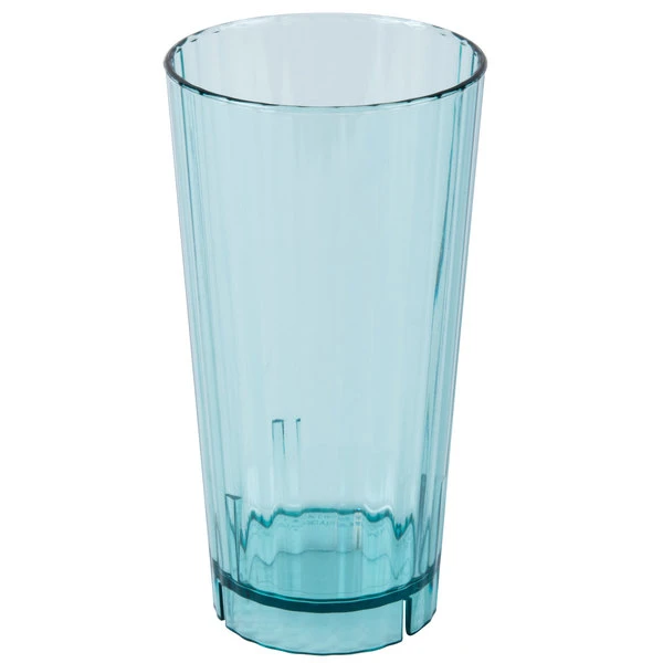 Cambro HT22CW196 Camwear Huntington 22 Oz. Azure Blue Customizable Polycarbonate Tumbler - 36/Case - Image 2