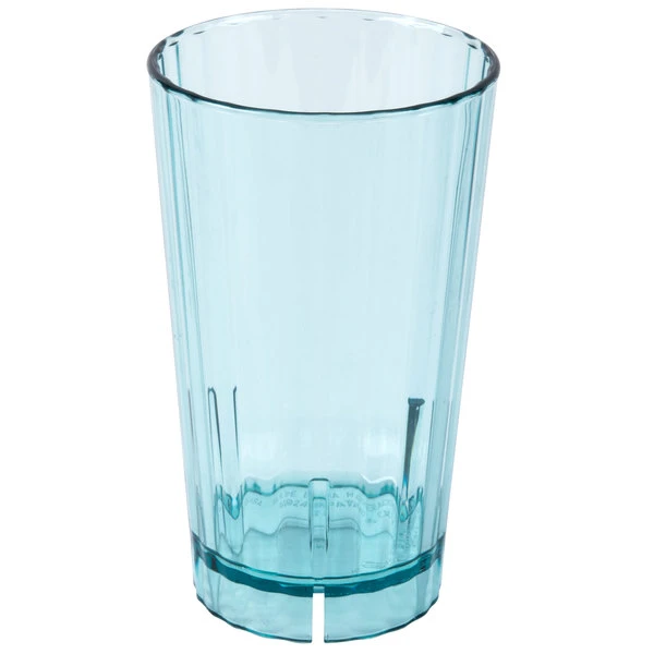 Cambro HT120CW196 Camwear Huntington 12 Oz. Azure Blue Customizable Polycarbonate Tumbler - 36/Case - Image 2