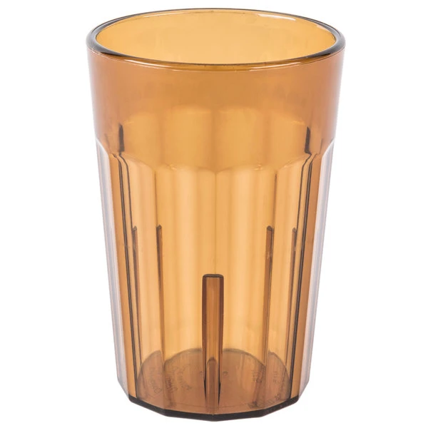 Cambro NT5153 Newport 6.4 Oz. Amber Customizable SAN Plastic Tumbler - 36/Case - Image 2
