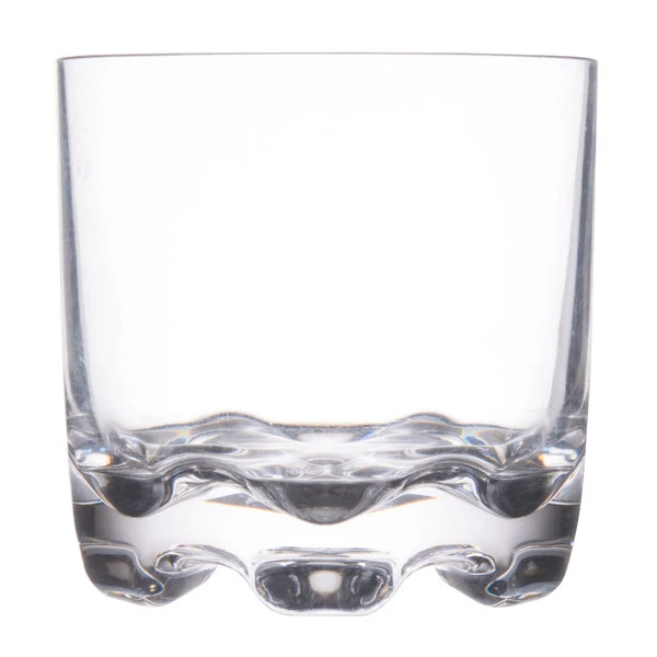 Thunder Group PLTHRG008C 8.5 Oz. Plastic Heavy Base Classic Rocks / Old Fashioned Glass - Image 2
