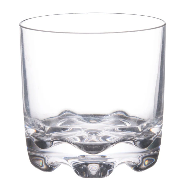 Thunder Group PLTHRG008C 8.5 Oz. Plastic Heavy Base Classic Rocks / Old Fashioned Glass - Image 3