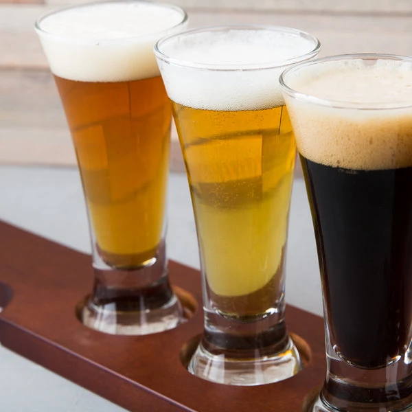 Libbey 1241HT Flare 4.75 Oz. Pilsner Beer Tasting Glass - 4/Pack - Image 4