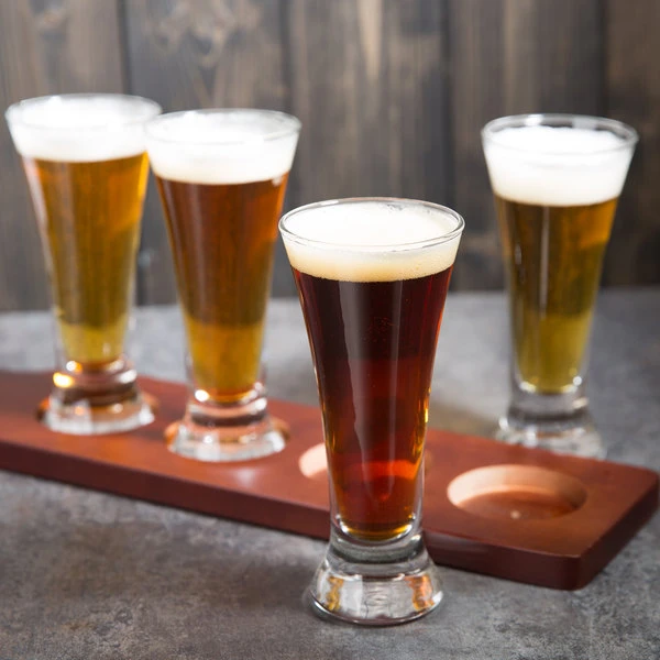 Libbey 1241HT Flare 4.75 Oz. Pilsner Beer Tasting Glass - 4/Pack - Image 3