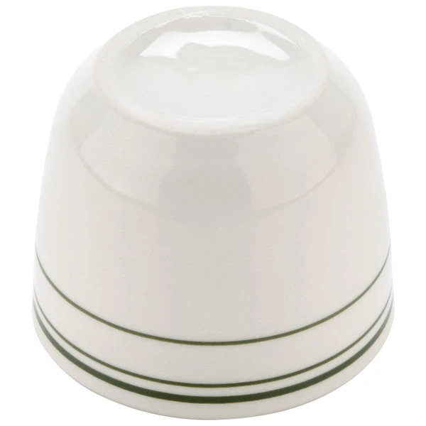 Tuxton TGB-045 Green Bay / 4.5 Oz. Green Band China Chinese / Asian Sake Tea Cup - 36/Case - Image 3