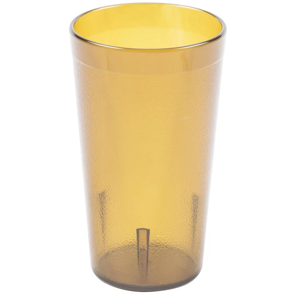 Carlisle 521213 Stackable 12 Oz. Amber SAN Plastic Tumbler - 72/Case - Image 2