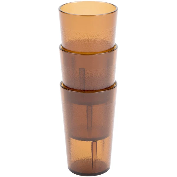 Cambro 500P2153 Colorware 5.2 Oz. Amber Customizable SAN Plastic Tumbler - 24/Case - Image 3