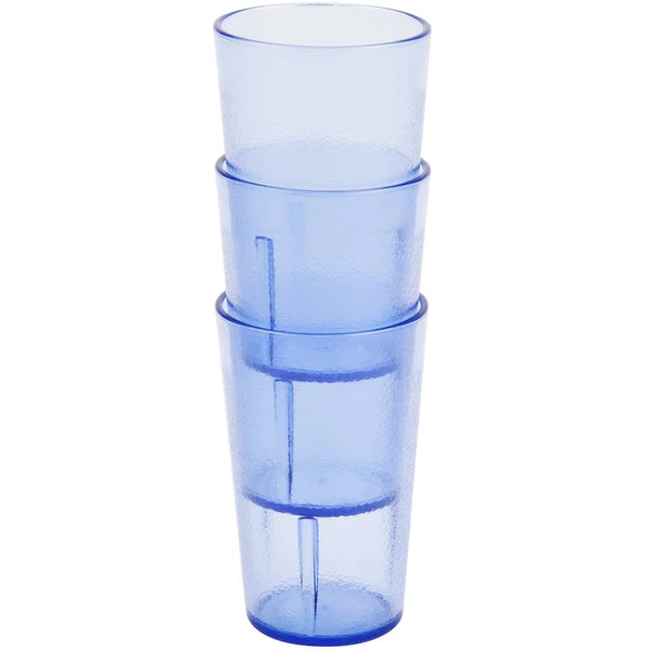 Cambro 500P2401 Colorware 5.2 Oz. Slate Blue Customizable SAN Plastic Tumbler - 24/Case - Image 3