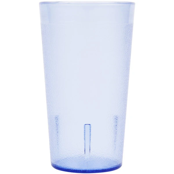 Cambro 1200P401 Colorware 12.6 Oz. Slate Blue Customizable SAN Plastic Tumbler - 6/Pack - Image 2