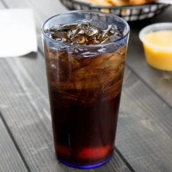 Cambro 1200P401 Colorware 12.6 Oz. Slate Blue Customizable SAN Plastic Tumbler - 72/Case