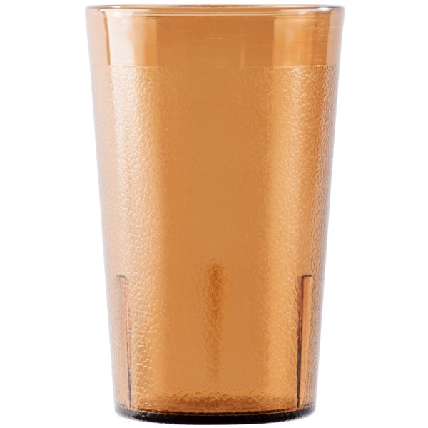 Cambro 950P153 Colorware 9.8 Oz. Amber Customizable SAN Plastic Tumbler - 6/Pack - Image 2