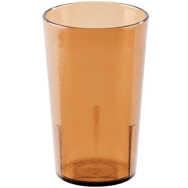 Cambro 950P2153 Colorware 9.8 Oz. Amber Customizable SAN Plastic Tumbler - 24/Case - Image 2