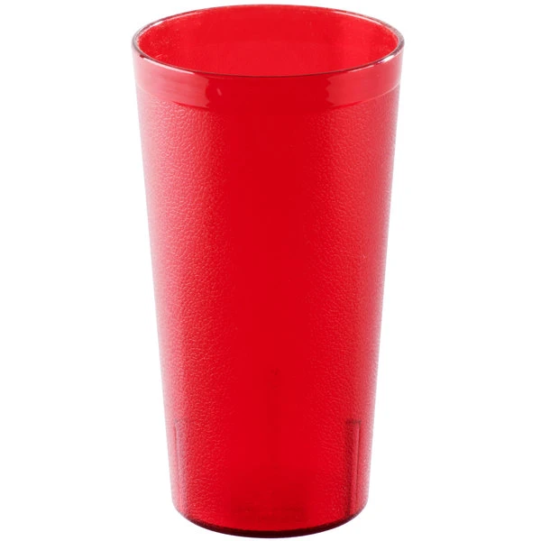 Cambro 3200P2156 Colorware 32 Oz. Ruby Red Customizable SAN Plastic Tumbler - 24/Case - Image 2