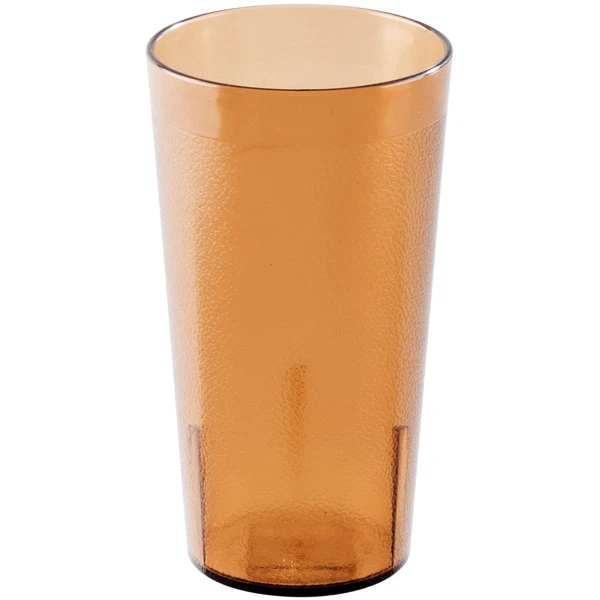Cambro 1600P153 Colorware 16.4 Oz. Amber Customizable SAN Plastic Tumbler - 72/Case - Image 2