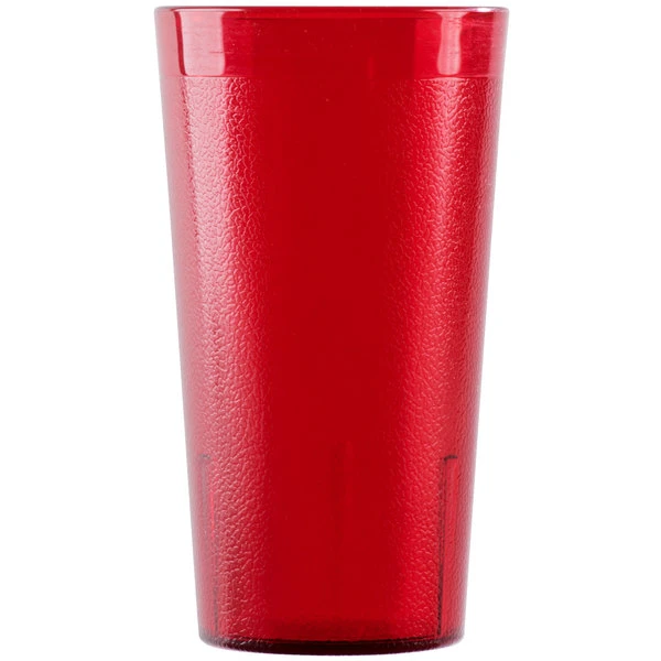 Cambro 1600P156 Colorware 16.4 Oz. Ruby Red Customizable SAN Plastic Tumbler - 6/Pack - Image 2