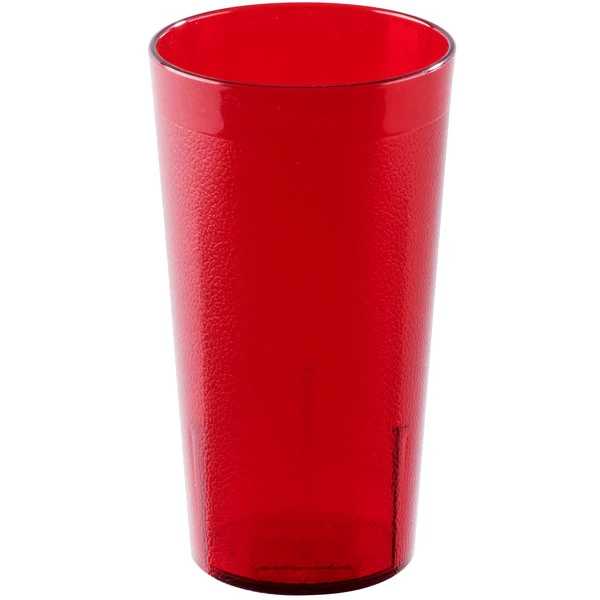 Cambro 1600P2156 Colorware 16.4 Oz. Ruby Red Customizable SAN Plastic Tumbler - 24/Case - Image 2