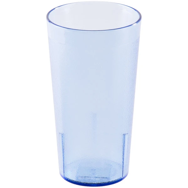 Cambro 1600P401 Colorware 16.4 Oz. Slate Blue Customizable SAN Plastic Tumbler - 72/Case - Image 2