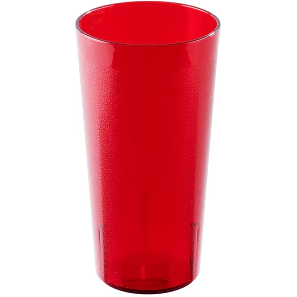 Cambro 2000P156 Colorware 22 Oz. Ruby Red Customizable SAN Plastic Tumbler - 72/Case - Image 2