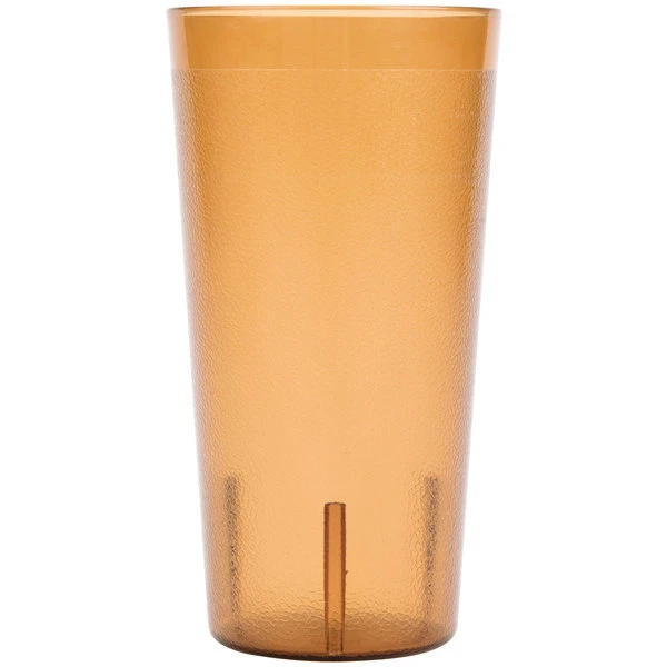 Cambro 2000P153 Colorware 22 Oz. Amber Customizable SAN Plastic Tumbler - 72/Case - Image 2