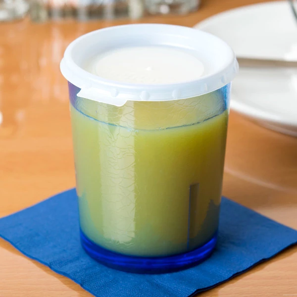 Cambro D14608 Del Mar 14 Oz. Sapphire Blue Customizable SAN Plastic Tumbler - 36/Case - Image 4