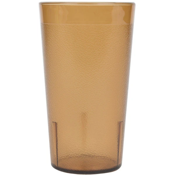 Cambro 1200P153 Colorware 12.6 Oz. Amber Customizable SAN Plastic Tumbler - 6/Pack - Image 2