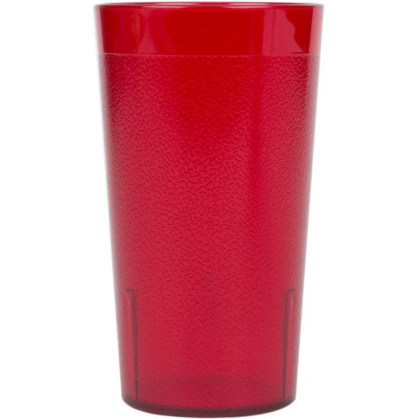 Cambro 1200P156 Colorware 12.6 Oz. Ruby Red Customizable SAN Plastic Tumbler - 6/Pack - Image 2