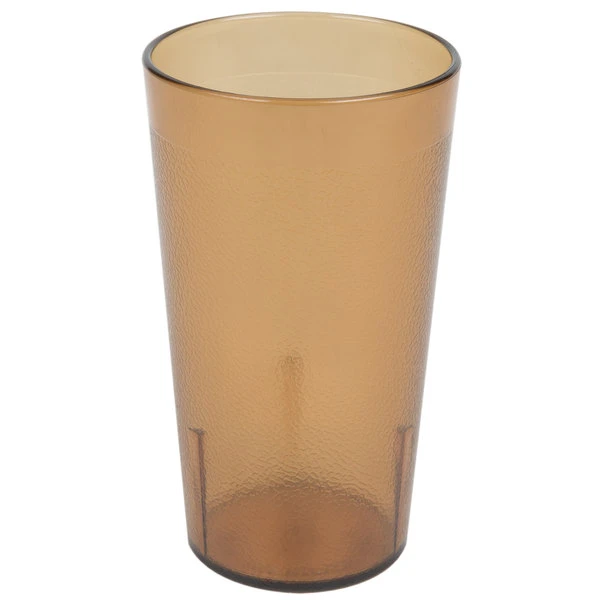 Cambro 1200P2153 Colorware 12.6 Oz. Amber Customizable SAN Plastic Tumbler - 24/Case - Image 2