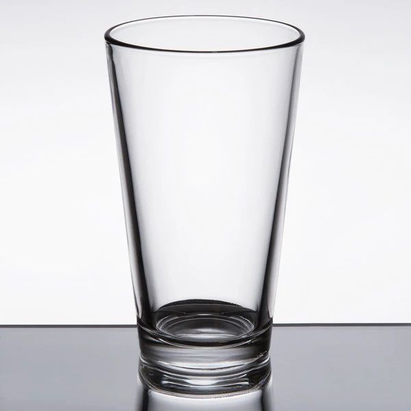 Libbey Restaurant Basics 16 Oz. Customizable Rim Tempered Mixing Glass / Pint Glass - 24/Case - Image 2