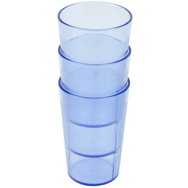 Cambro 800P2401 Colorware 7.8 Oz. Slate Blue Customizable SAN Plastic Tumbler - 24/Case - Image 3