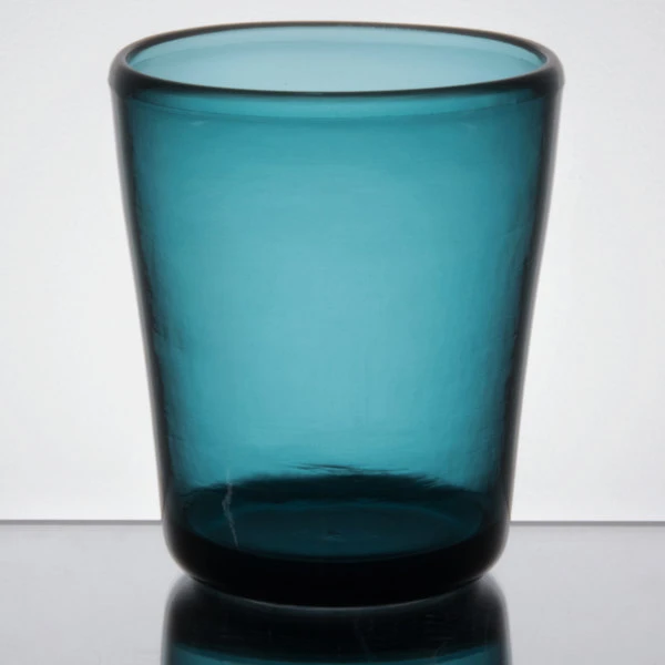 Carlisle MIN544015 Mingle 12 Oz. Teal Tritan Plastic Double Rocks / Old Fashioned Glass - 12/Case - Image 3