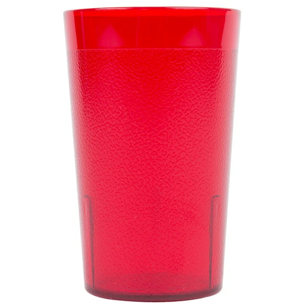 Cambro 950P156 Colorware 9.8 Oz. Ruby Red Customizable SAN Plastic Tumbler - 6/Pack - Image 2