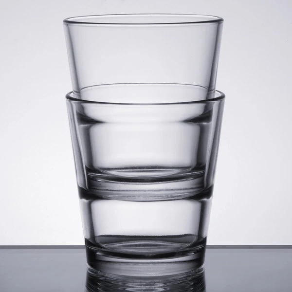 Libbey 15766 Restaurant Basics 9 Oz. Customizable Stackable Rocks / Old Fashioned Glass - 24/Case - Image 3