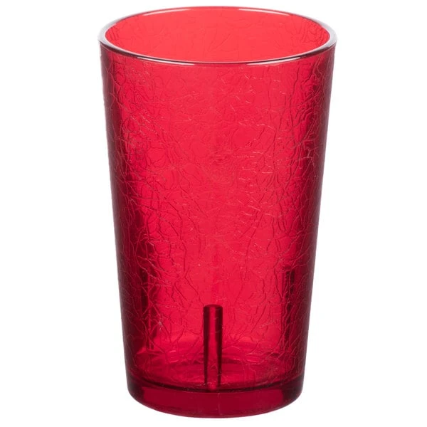 Cambro D8156 Del Mar 8 Oz. Ruby Red Customizable SAN Plastic Tumbler - 36/Case - Image 2