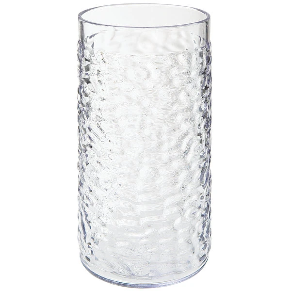 GET Enterprises GET 3316-CL Waikiki 16 Oz. Clear Customizable SAN Plastic Hammered Tumbler - 72/Case