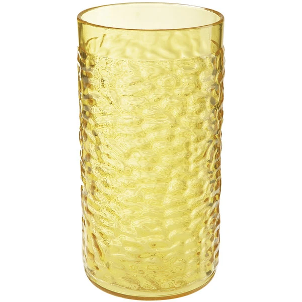 GET Enterprises GET 3316-Y Waikiki 16 Oz. Yellow Customizable SAN Plastic Hammered Tumbler - 72/Case