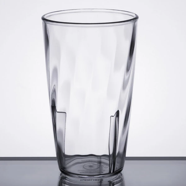 Carlisle 4366307 Swirl 8 Oz. Clear Polycarbonate Tumbler - 36/Case - Image 2